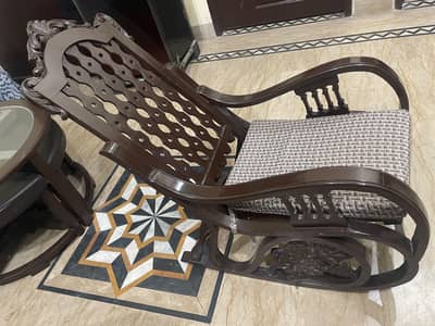 Premium Wooden Rocking Easy Chair – Like New Condition