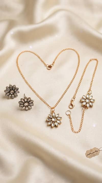 Jewelry Set Floral Elegance, Timeless Beauty!