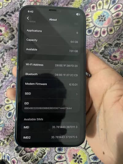 Apple iPhone 12 64GB JV Blue – 80% Battery Health