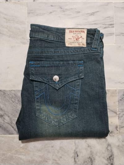 True Religion Export Denim Jeans For Men's | Back Pocket Flapper Style