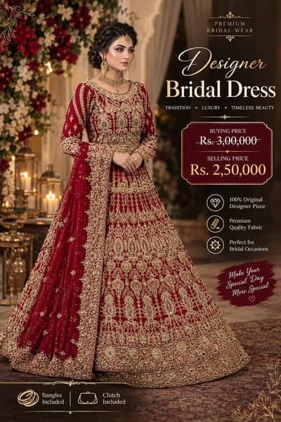 Designer Bridal Barat Lehenga | Valima Maxi | Bridal Dress | Walima