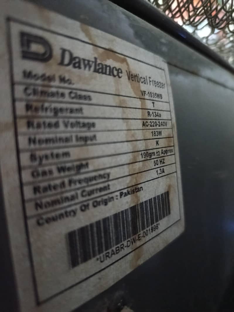 Dawlance vertical Freezer 3