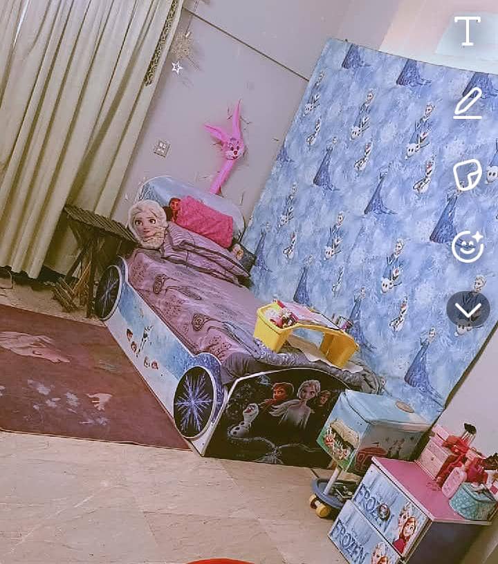 kids bed set elsa theme 0