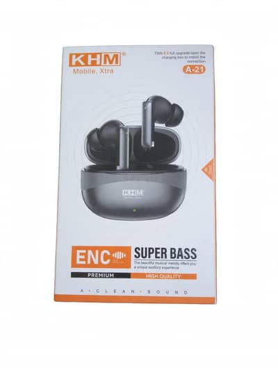 KHM A-21  Wareless Earbuds with box and warranty card