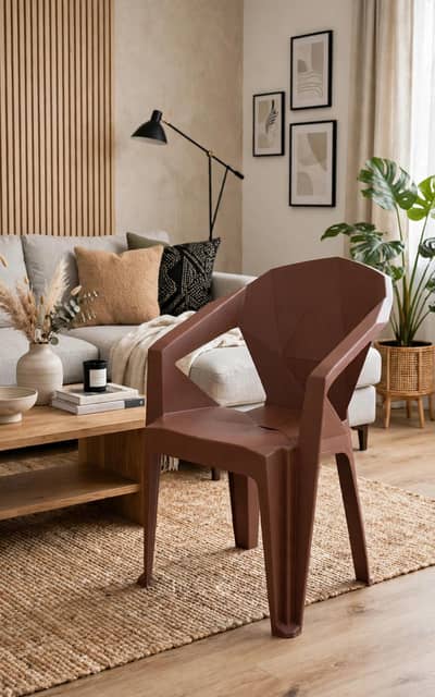 Diamond Plastic Chairs 4 + Table Set - 3KG Heavy Weight - New - Lahore