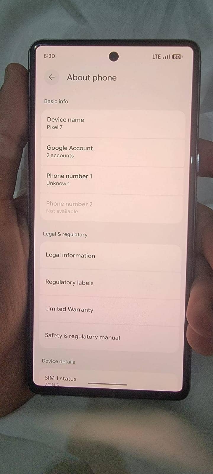 Google Pixel 7 5