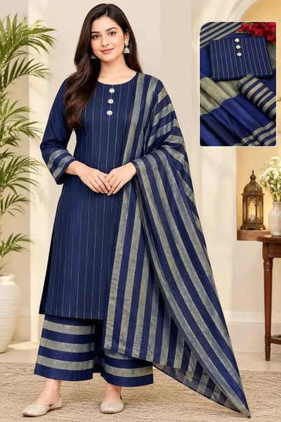 Winter Stuff Marina Khaddar 3 Pcs Women's Unstiched Dress