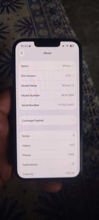 Apple iPhone 13 non pta 128gb with box water pack