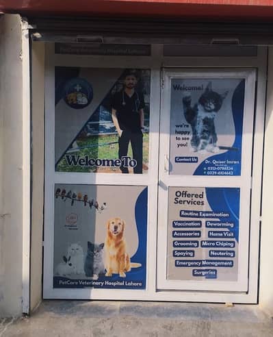 glass door for shop