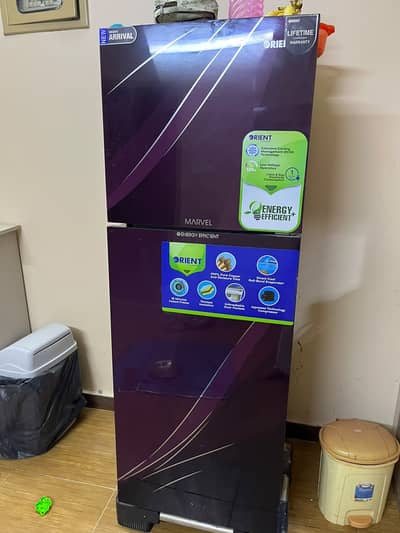 Orient Marvel 225 Litre Glass Door Fridge – Purple, Like New
