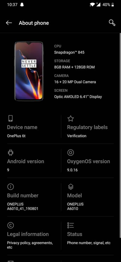 One Plus 6T