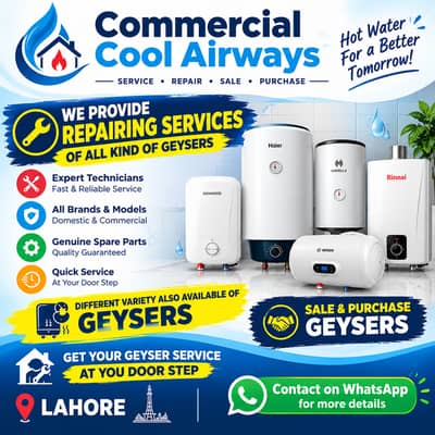 All Types of Geysers Available | Gas & Electric Geyser Repair