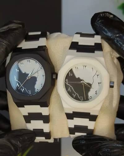 PACK OF 2 AURA Watch Mix Colour Men's Imported Quality Watch