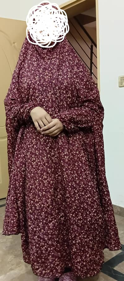 Full Coverage Namaz Chadar with Sleeves + Niqab