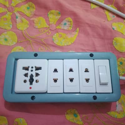 Multi socket Heavy duty power extension board with long wire