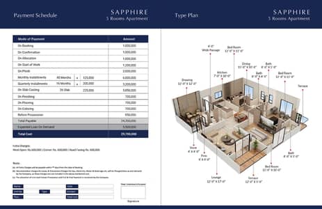 ALGHAFOOR SKY RISE 3 BED DD APARTMENT FOR SALE ON INSTALLMENT AT NORTH NAZIMABAD BLOCK B