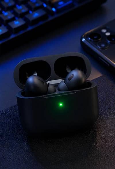 Black Wireless Bluetooth Earbuds with Charging Case – Like New