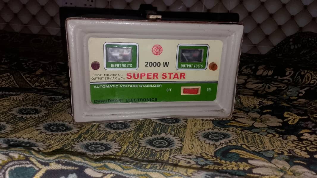 SUPER STAR 2000W AUTOMATIC VOLTAGE STABILIZER – GOOD WORKING CONDITION 0
