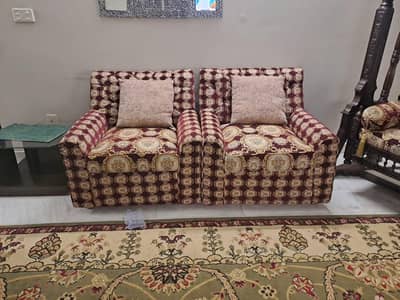 5-Seater Sofa Set for Sale in Pakistan | 3-Seater + 2 Single Sofas