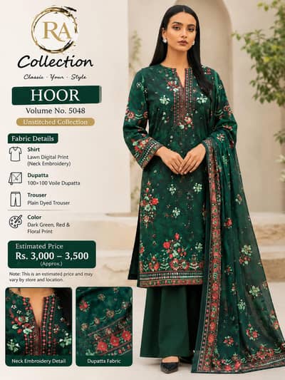 RA COLLECTION – HOOR UNSTITCHED COLLECTION