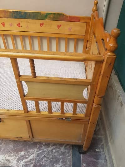 Wooden Baby Cot / Kids Bed with Storage Drawer