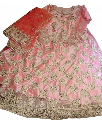 pink lehnga with choli dupatta new condition