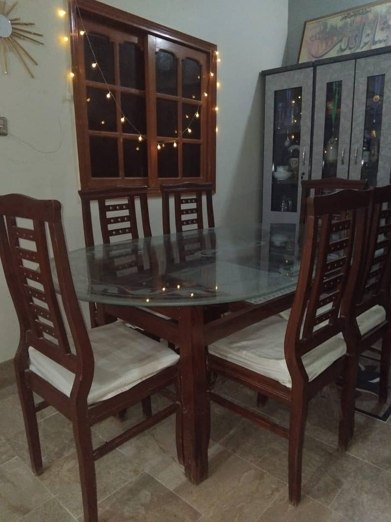 Dining table for sell with 6 table 5