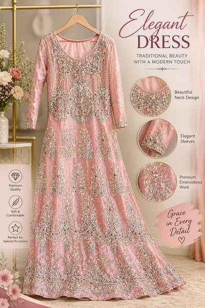 maxi / bridal maxi / wedding wear / walima and engagment maxi