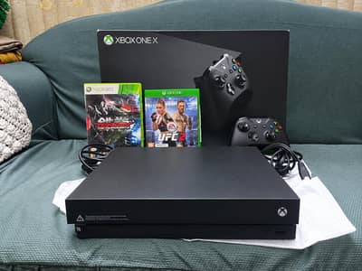 Xbox One X 1TB 4K HDR with Controller, Box & Games