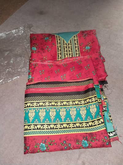 Arbi Linen 3 Piece Unstitched Suit For Sale