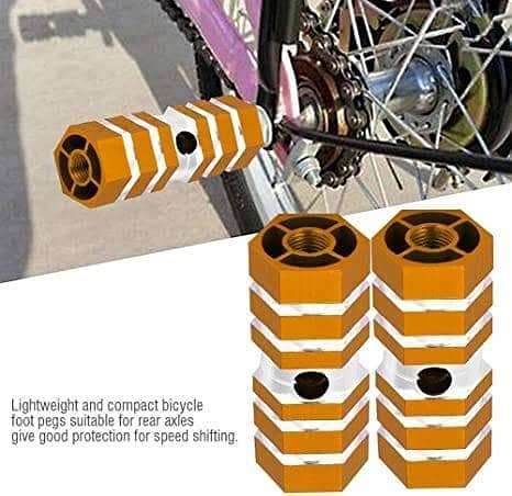 Durable Aluminum Alloy Bike Foot PIN - Non-Slip Front & Rear Axle Footrests for MTB, BMX, & More (Pair)