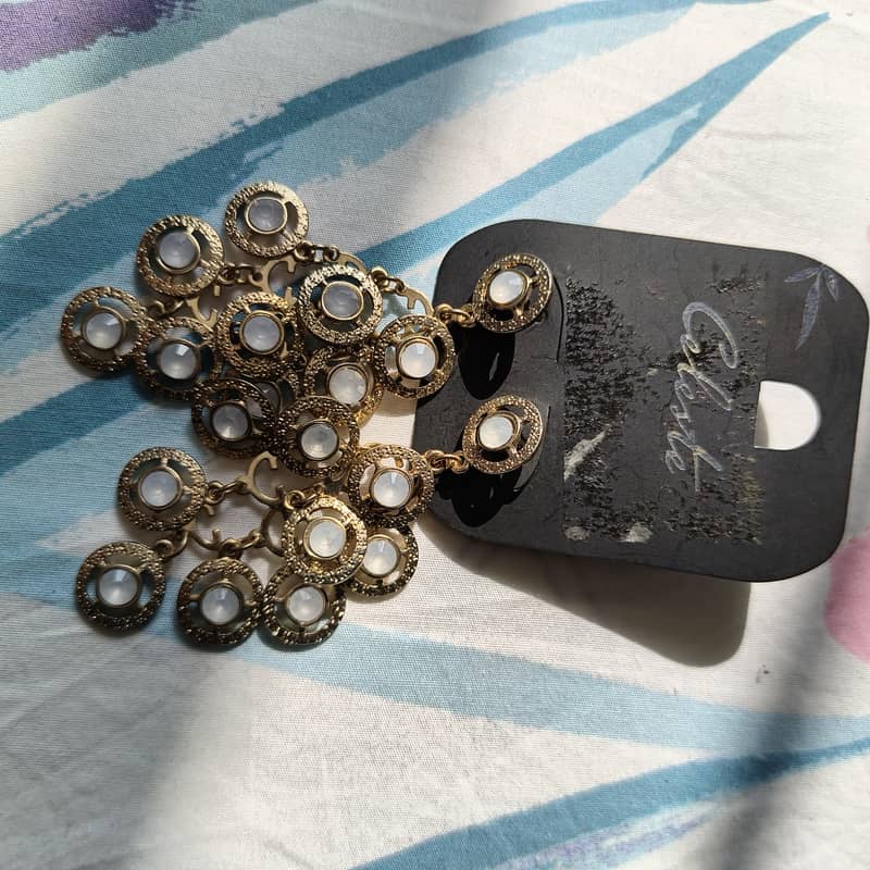Artificial Jewelry Earrings and chain from Shoe Mart - Jewellery ...