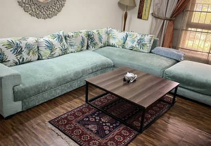 Seven seater L shape sofa