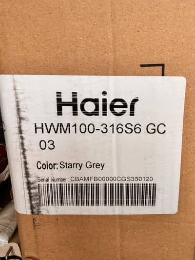 Brand New Box Packed Haier 10 KG Fully Automatic Washing Machine