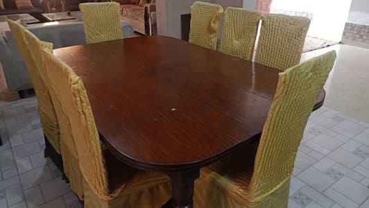 Dining Table | 8-Seater Dining Table Set | Wooden Top