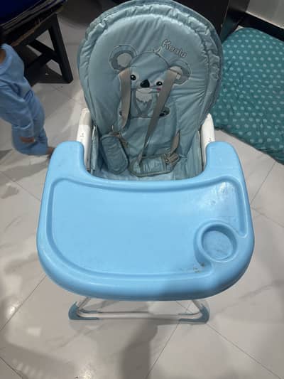 Blue baby high chair