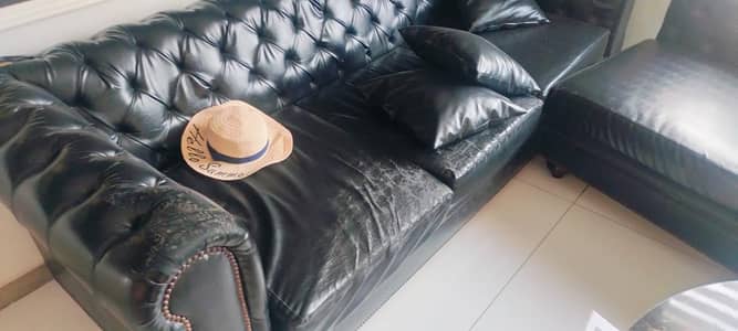 5 seater leather sofa