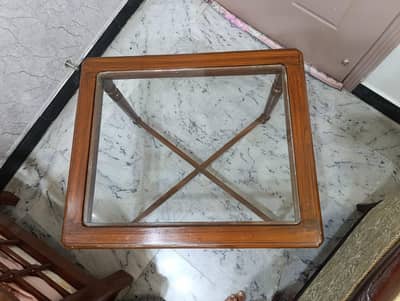 Wooden Mirror Tea Table
