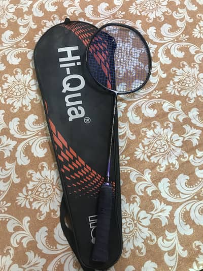 Hi-Qua Racket for sale along with free grip and strong build quality.