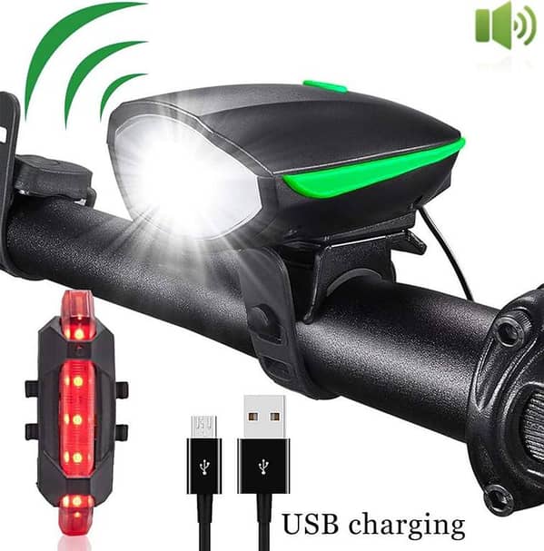 FRONT & TAIl LIGHT TYPE C CHARGING ULTRA BRIGHT Front Head Light ‍& Tail light | Bicycle, Bike, Scooter | Night King Light  | Heavy Beam Power Cycle