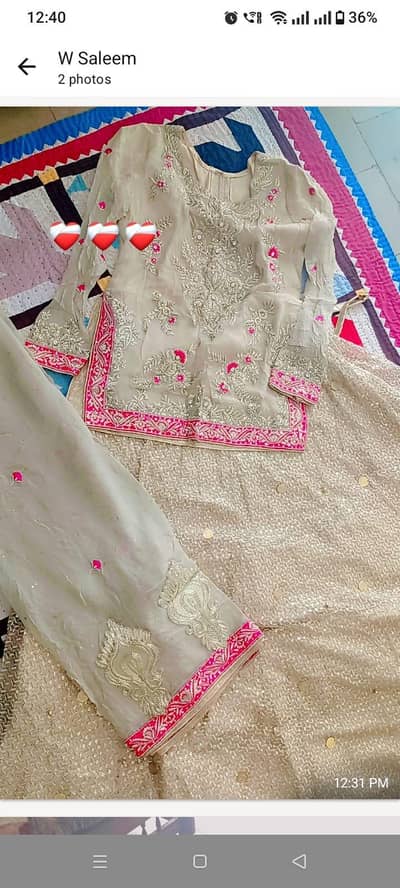 bridal sharara once used