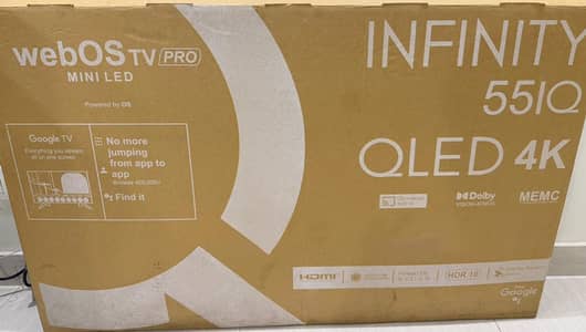 WebOs TV pro 55" Infinity 4K display