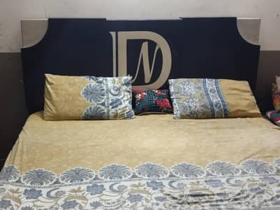 Bed set with out mettres. warwardrobe . dressing table