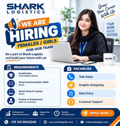 Female Staff Required For Tele sales customer support & Graphics Desg