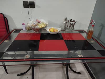 dressing table, dining table and chairs