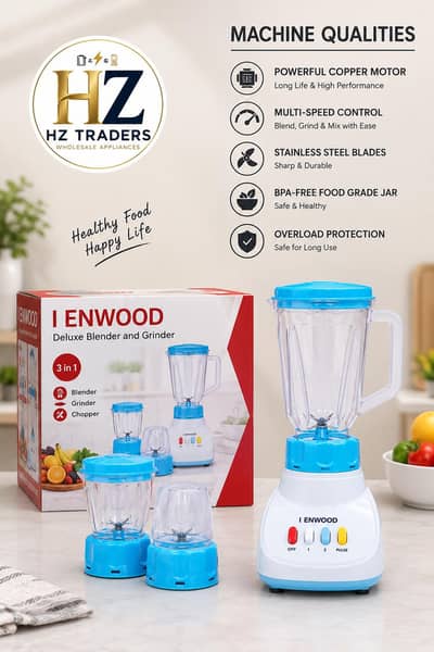 Kenwood 3 in 1 juicer machine grinder and chopper
