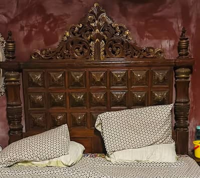 Chiniot Furniture Bed + 2 Side Tables + Dressing Table