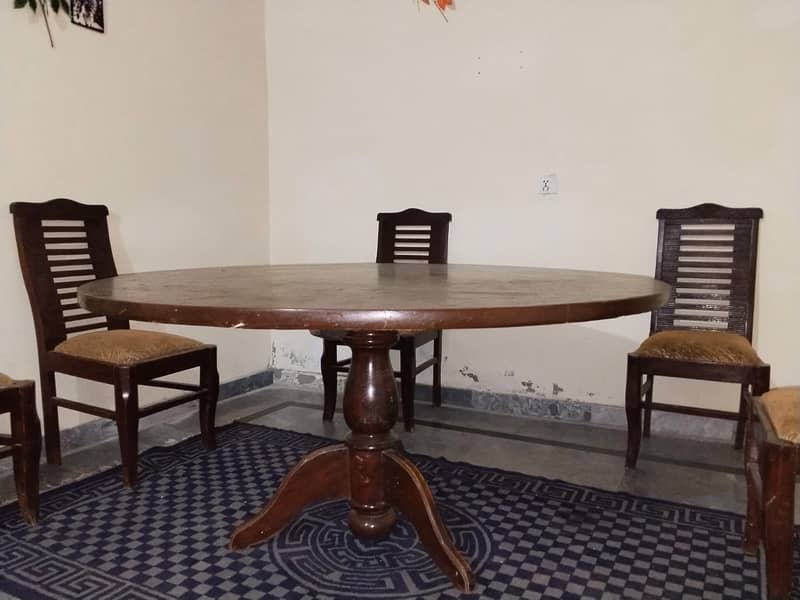 Wooden dining table 4