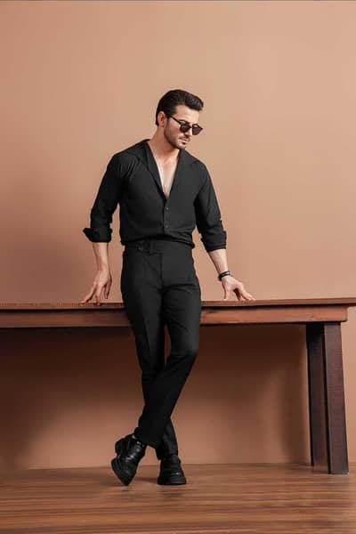Black Two Buttoned Gurkha Trousers