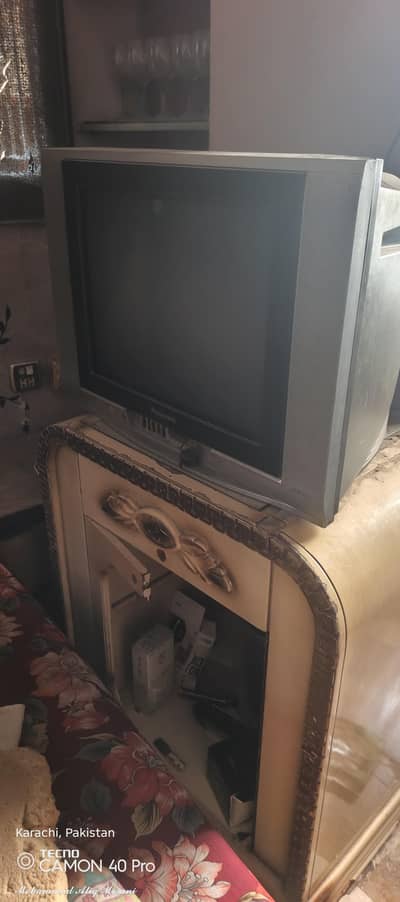 urgent Sale one Panasonic Television and Aiwa Sound System with Two